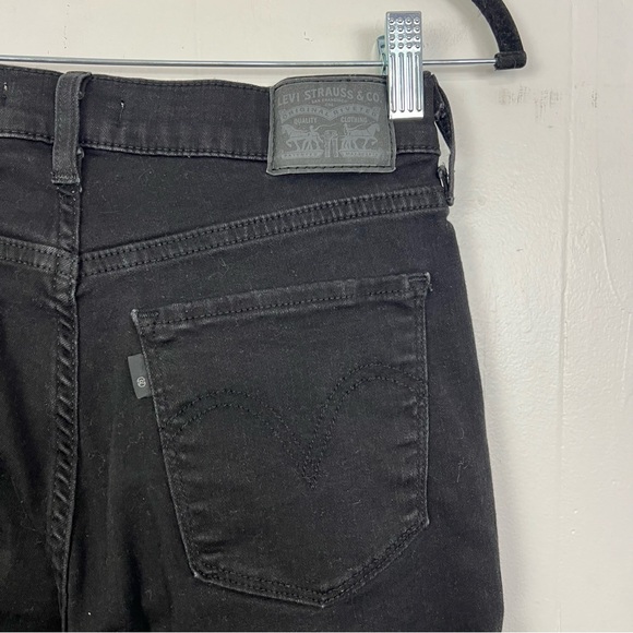 Levi's Classic Straight Jeans Size 4 Black Stretch - Picture 4 of 4